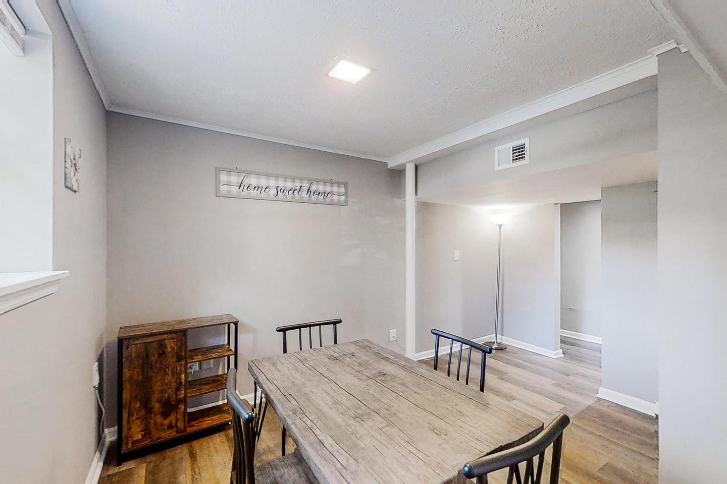Common spaces including the kitchen