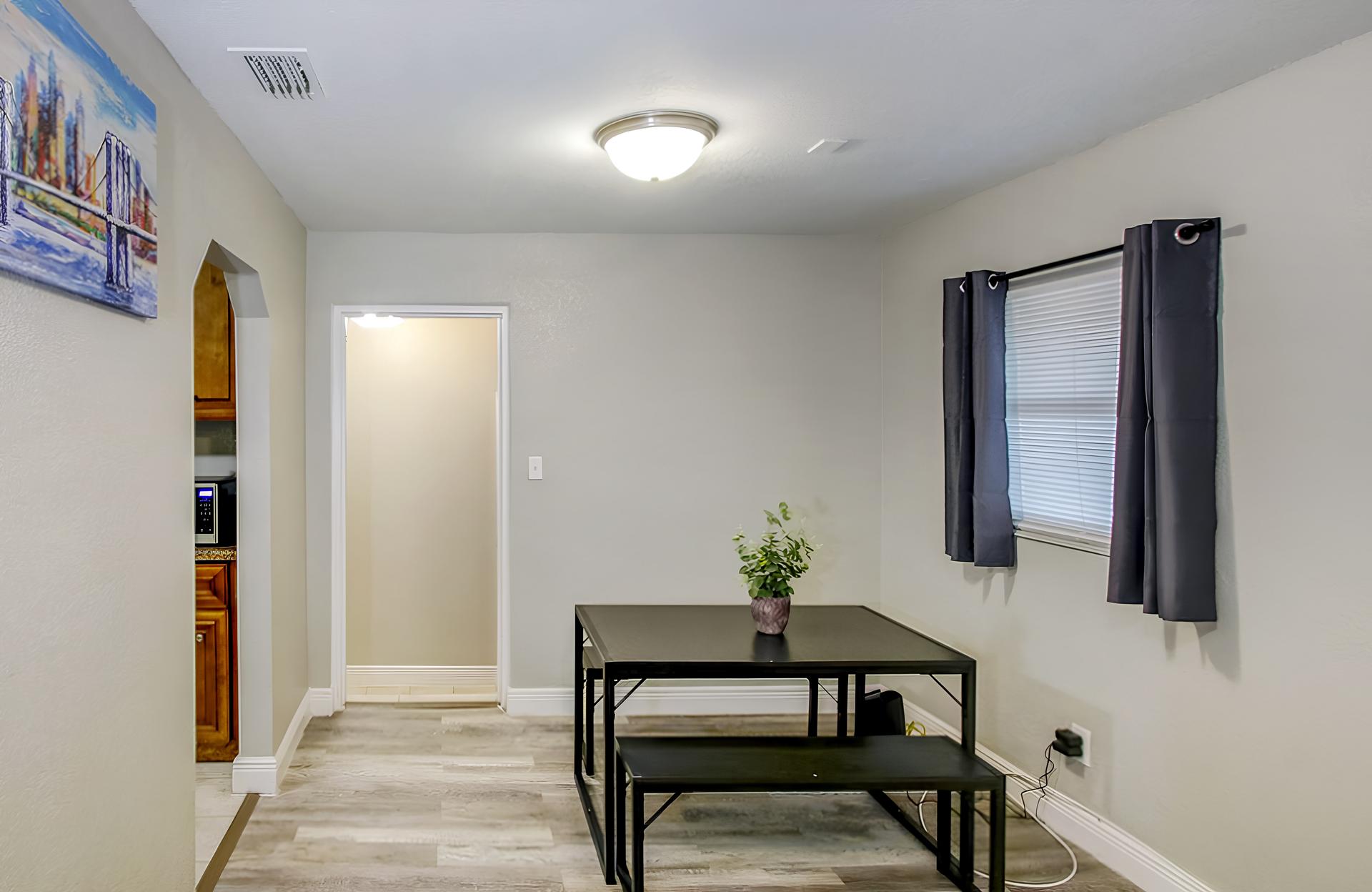 Common spaces including the kitchen