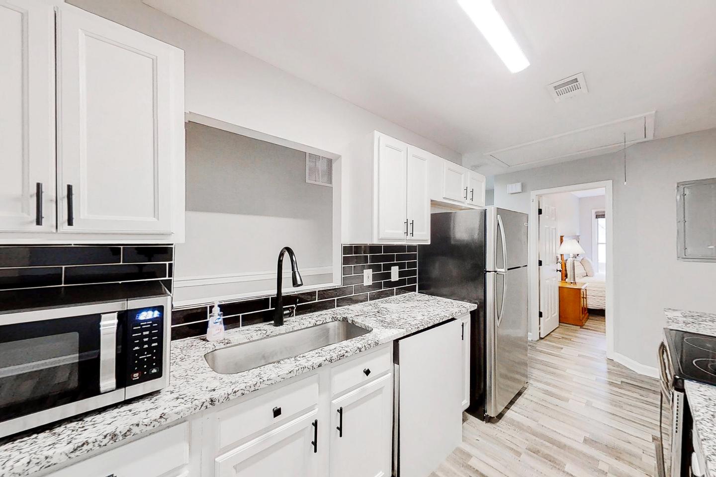 Common spaces including the kitchen