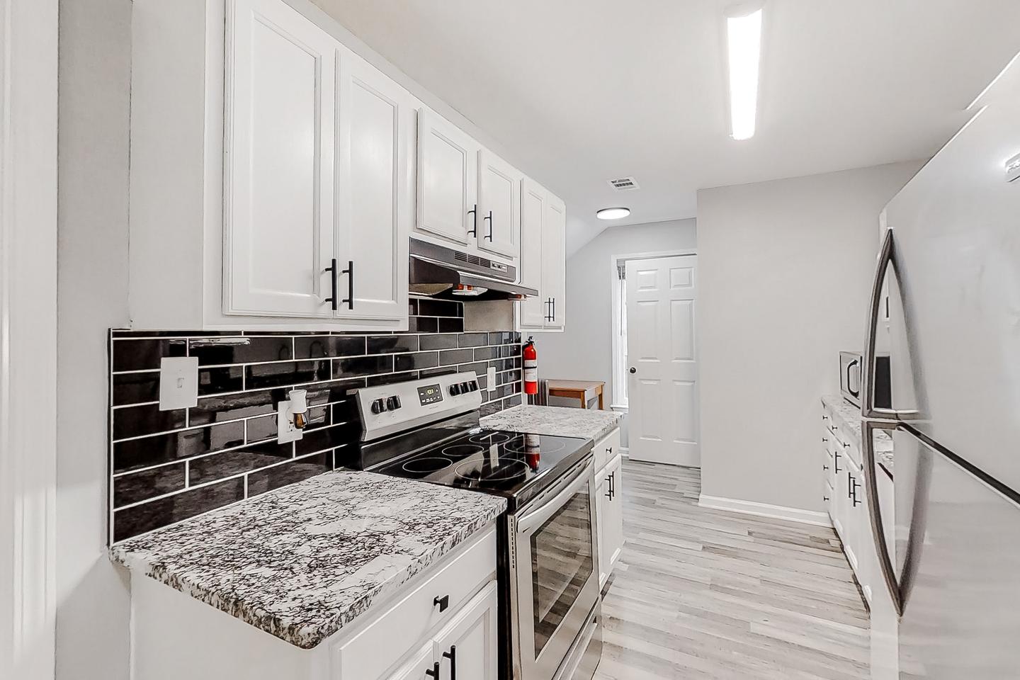 Common spaces including the kitchen