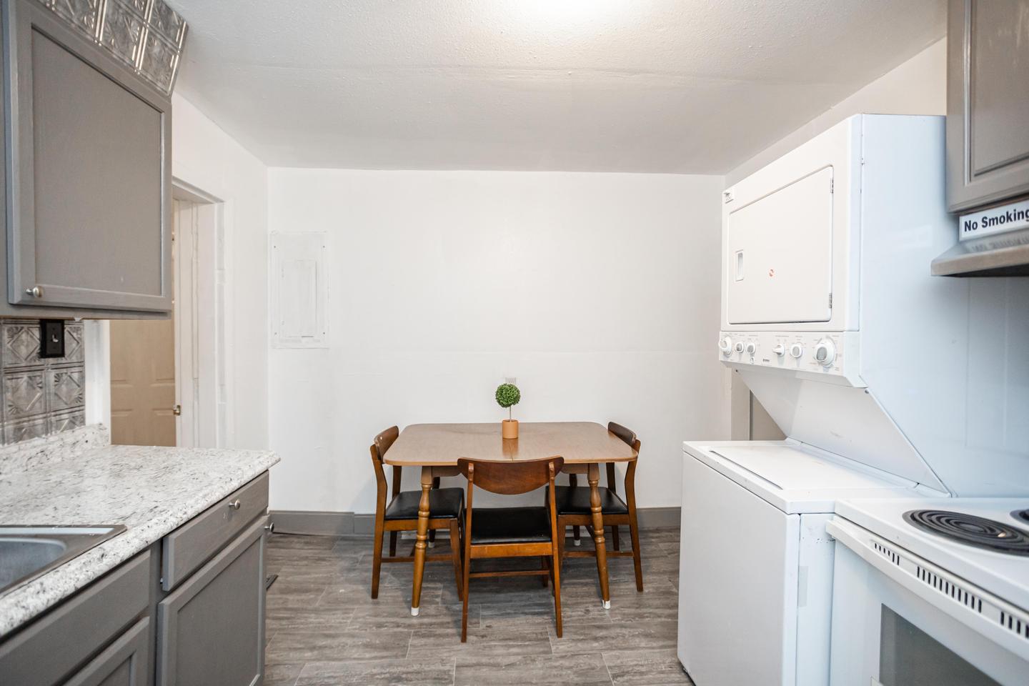 Common spaces including the kitchen