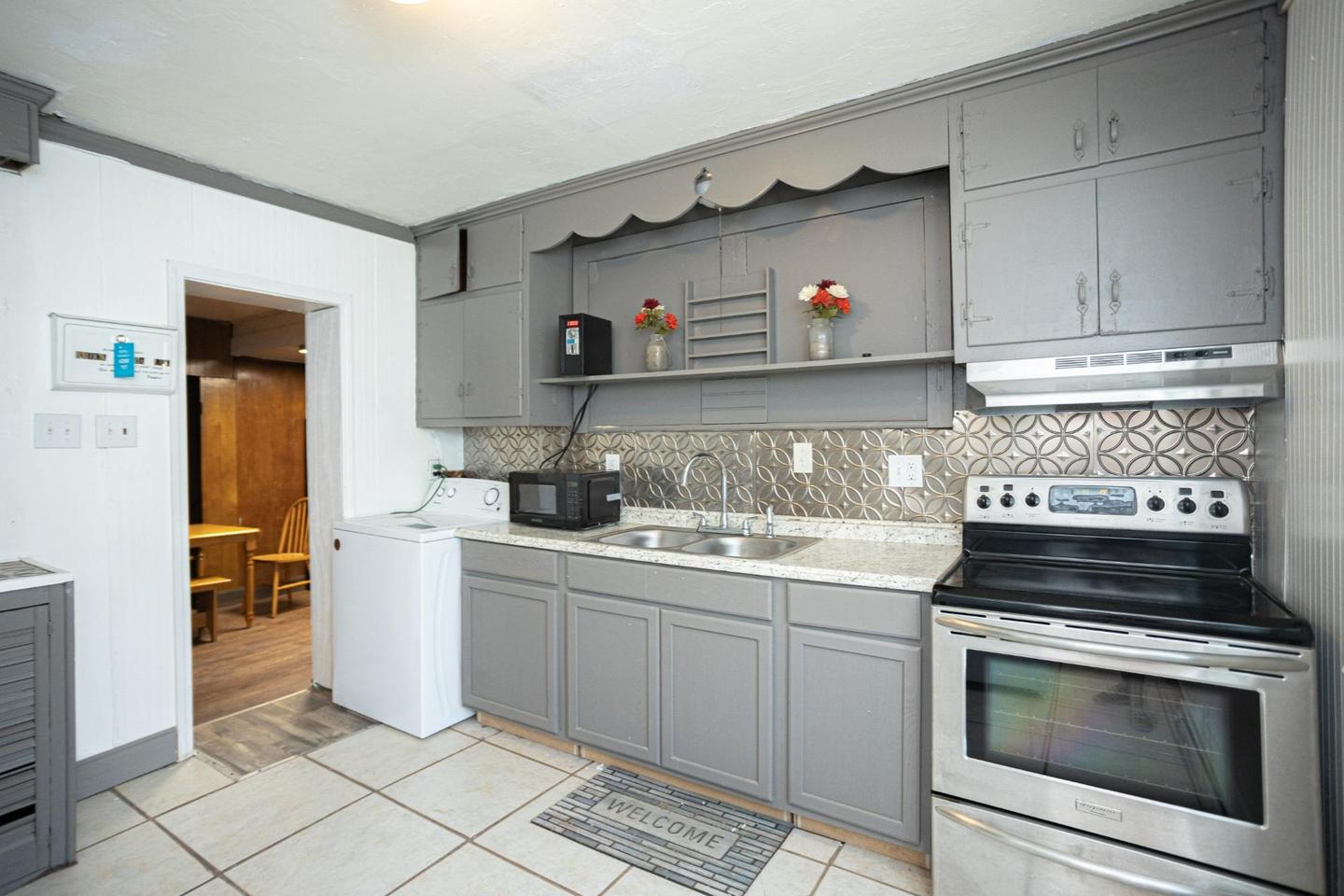 Common spaces including the kitchen