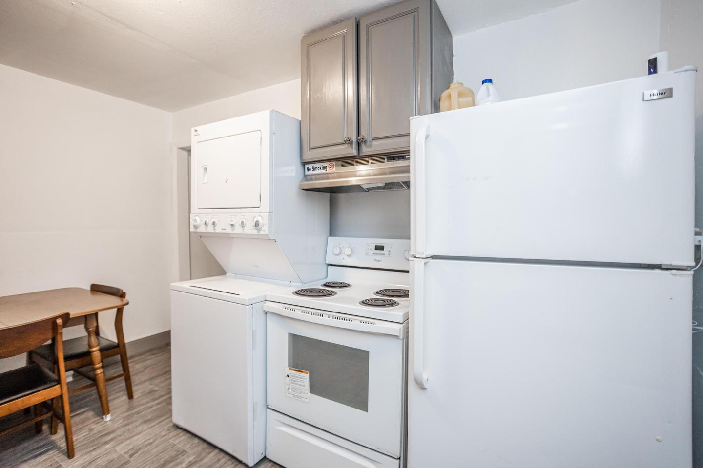 Common spaces including the kitchen