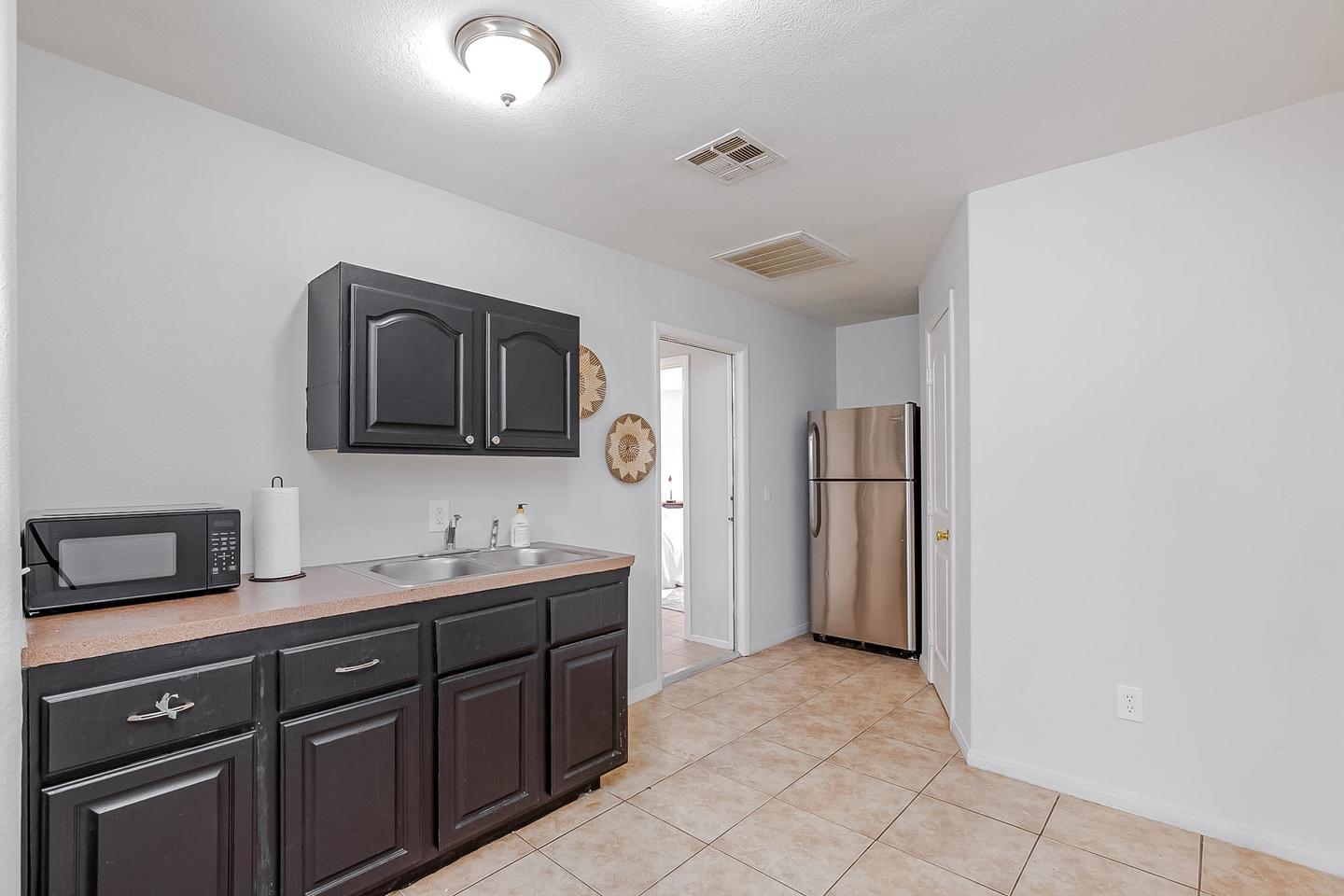 Common spaces including the kitchen
