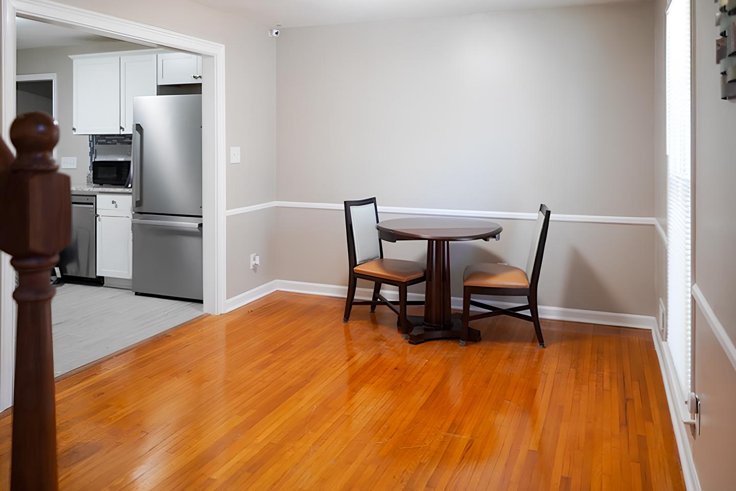 Common spaces including the kitchen