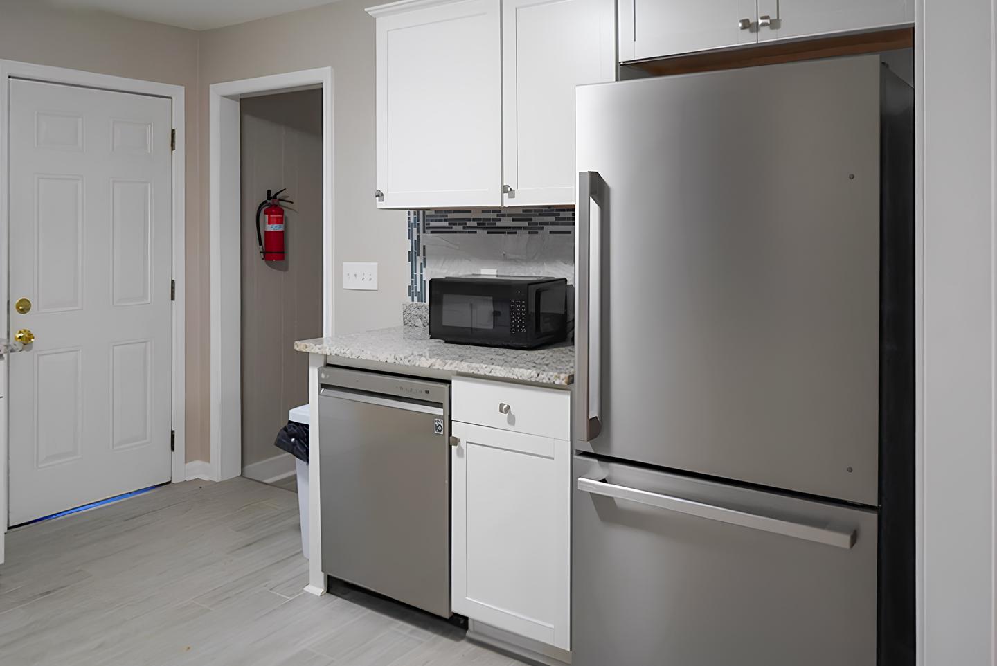 Common spaces including the kitchen