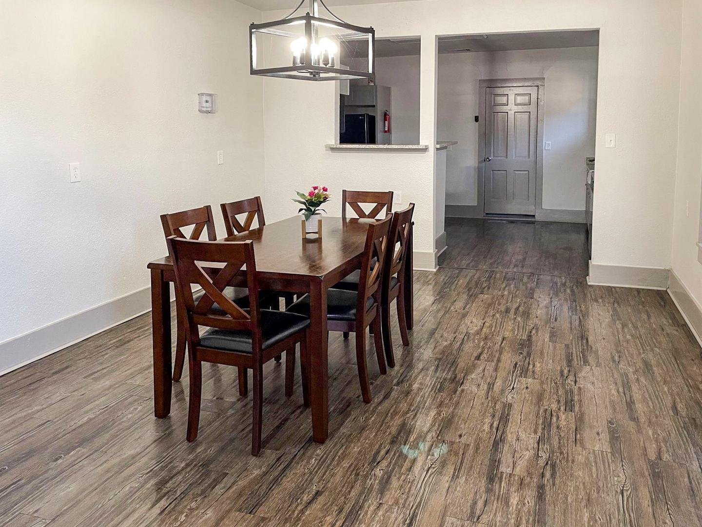 Common spaces including the kitchen