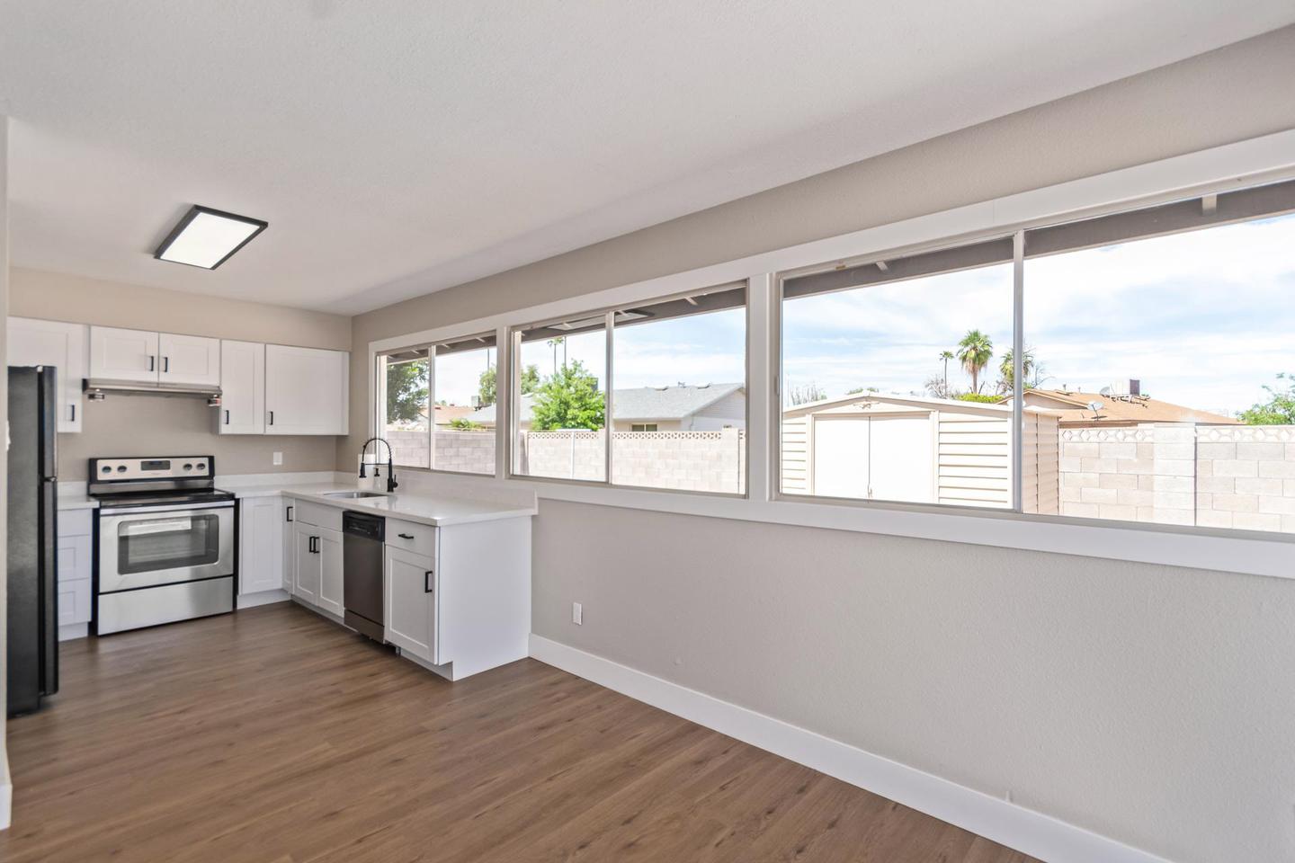 Common spaces including the kitchen