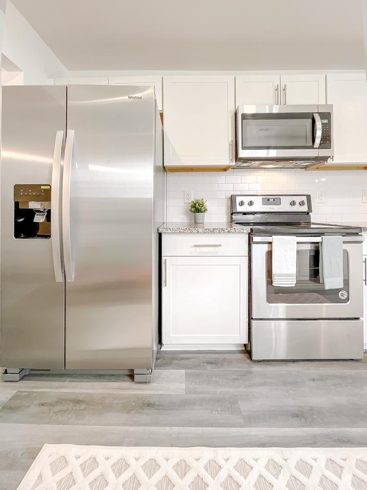Common spaces including the kitchen