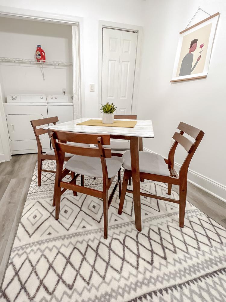 Common spaces including the kitchen