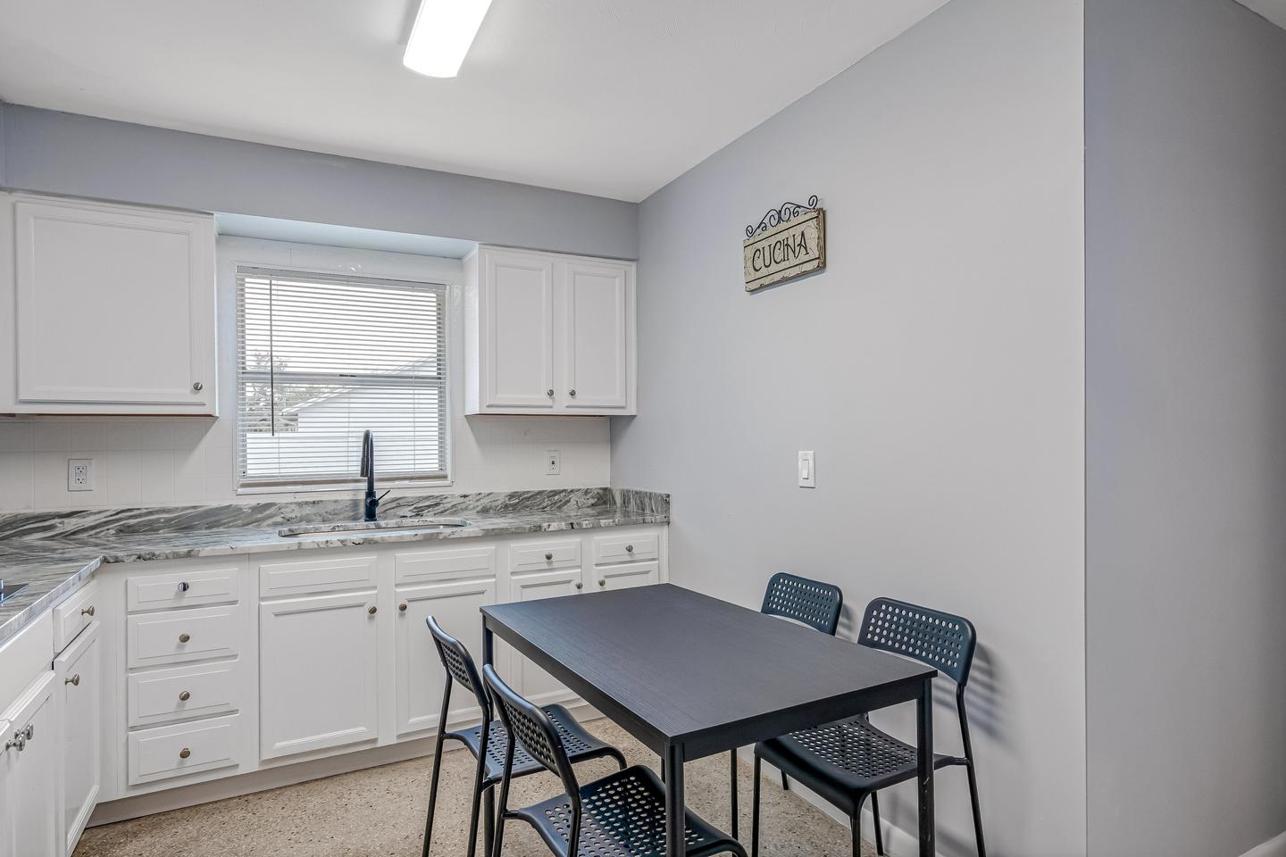Common spaces including the kitchen