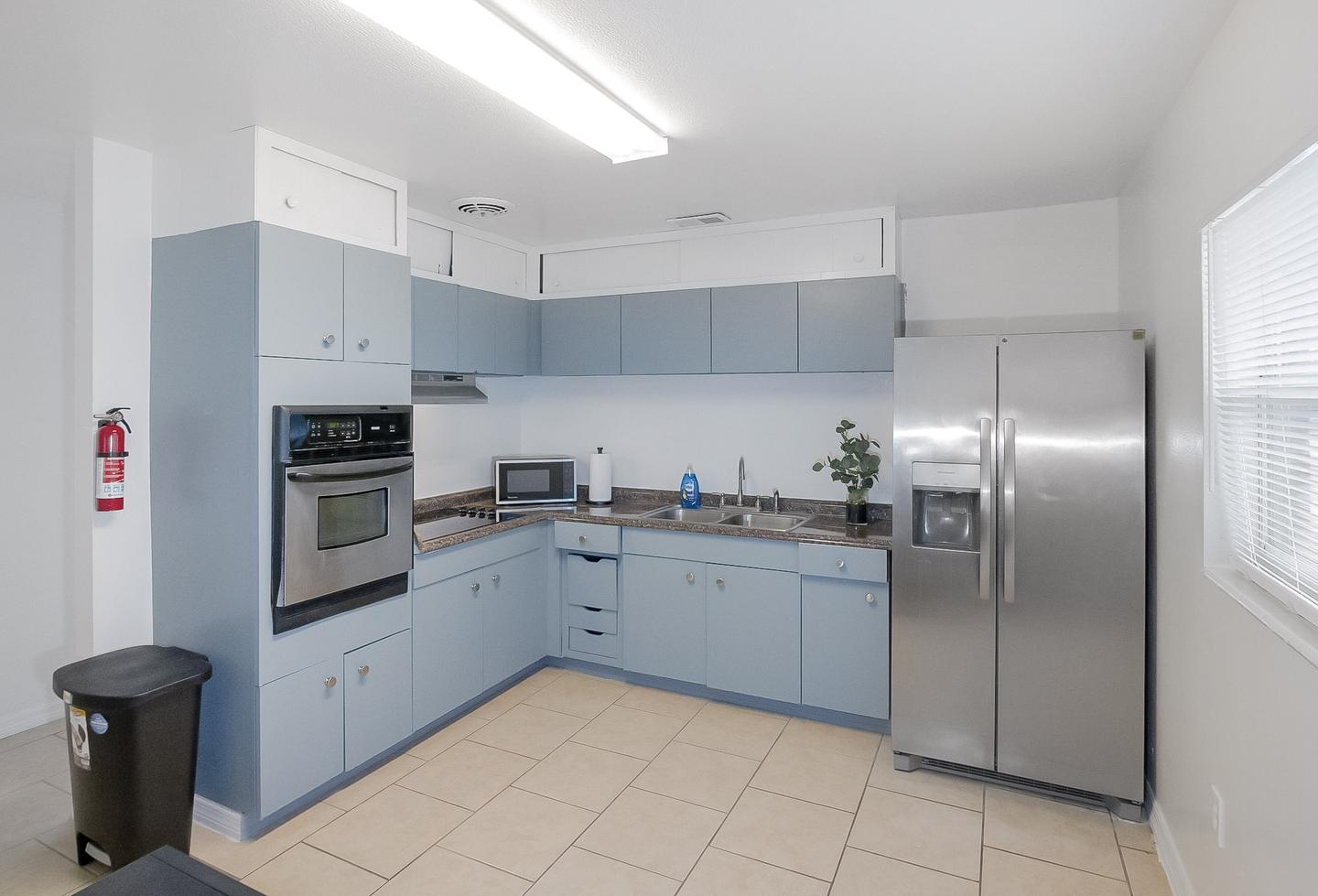 Common spaces including the kitchen