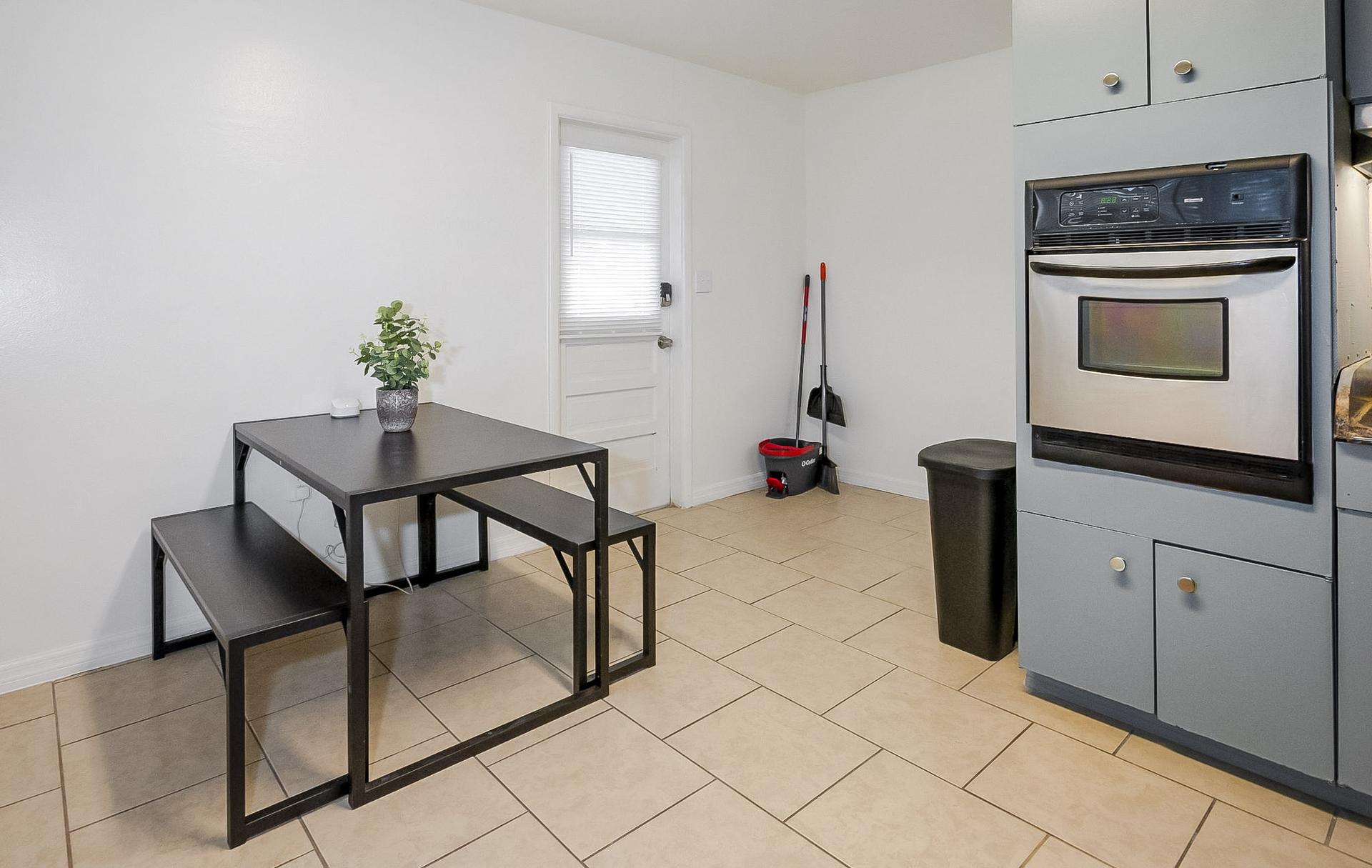 Common spaces including the kitchen