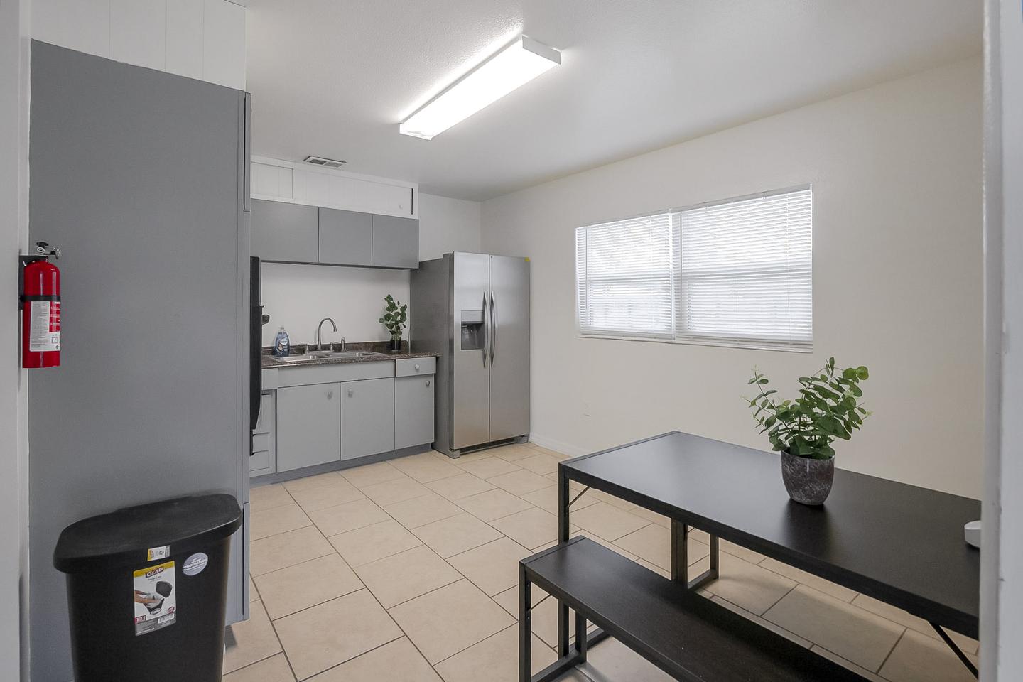 Common spaces including the kitchen