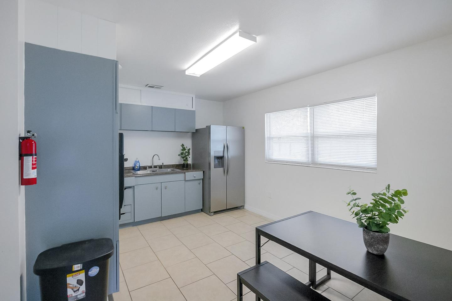 Common spaces including the kitchen