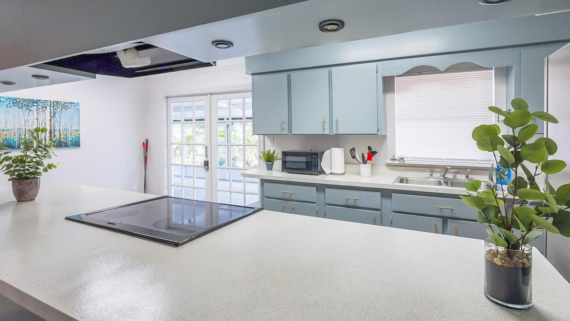 Common spaces including the kitchen