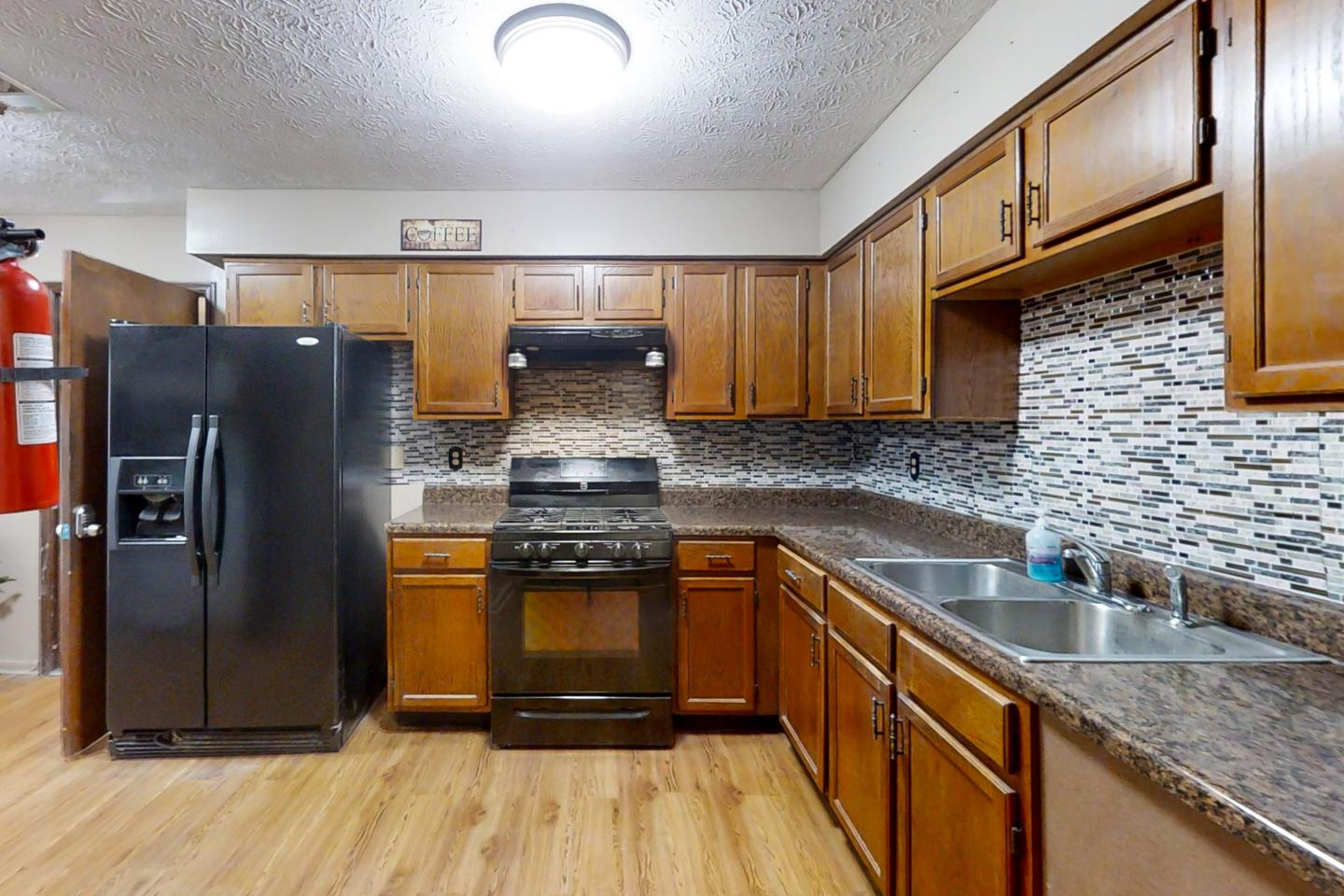 Common spaces including the kitchen