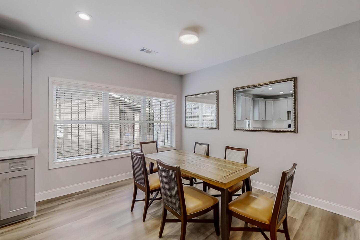 Common spaces including the kitchen