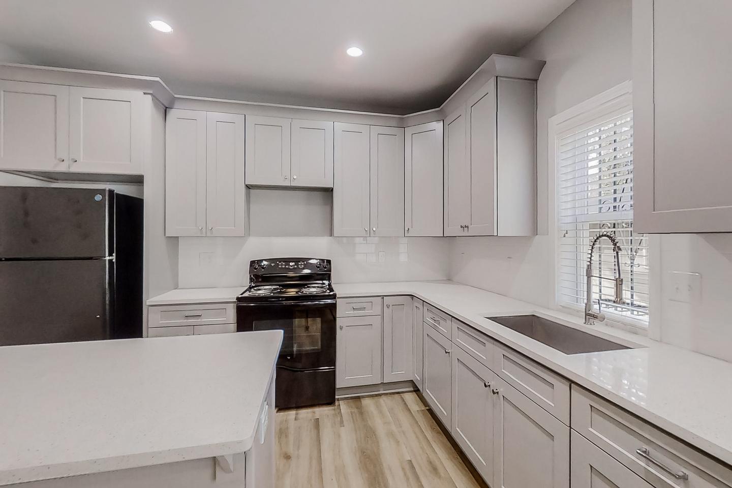 Common spaces including the kitchen