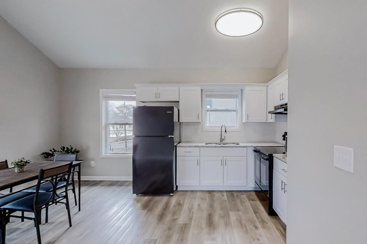 Common spaces including the kitchen