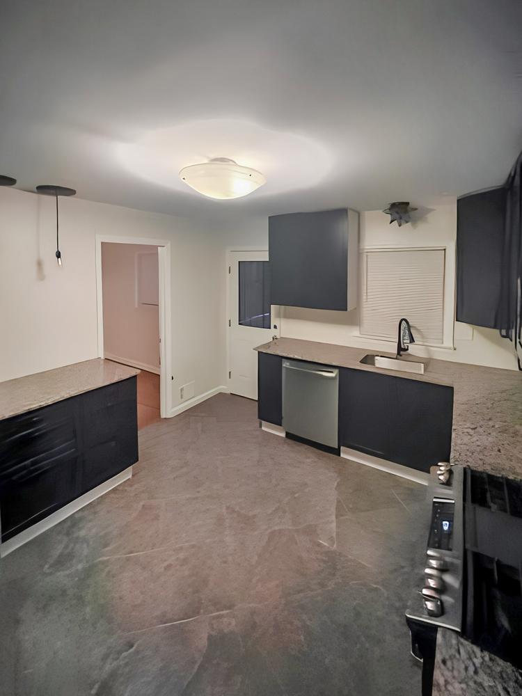 Common spaces including the kitchen