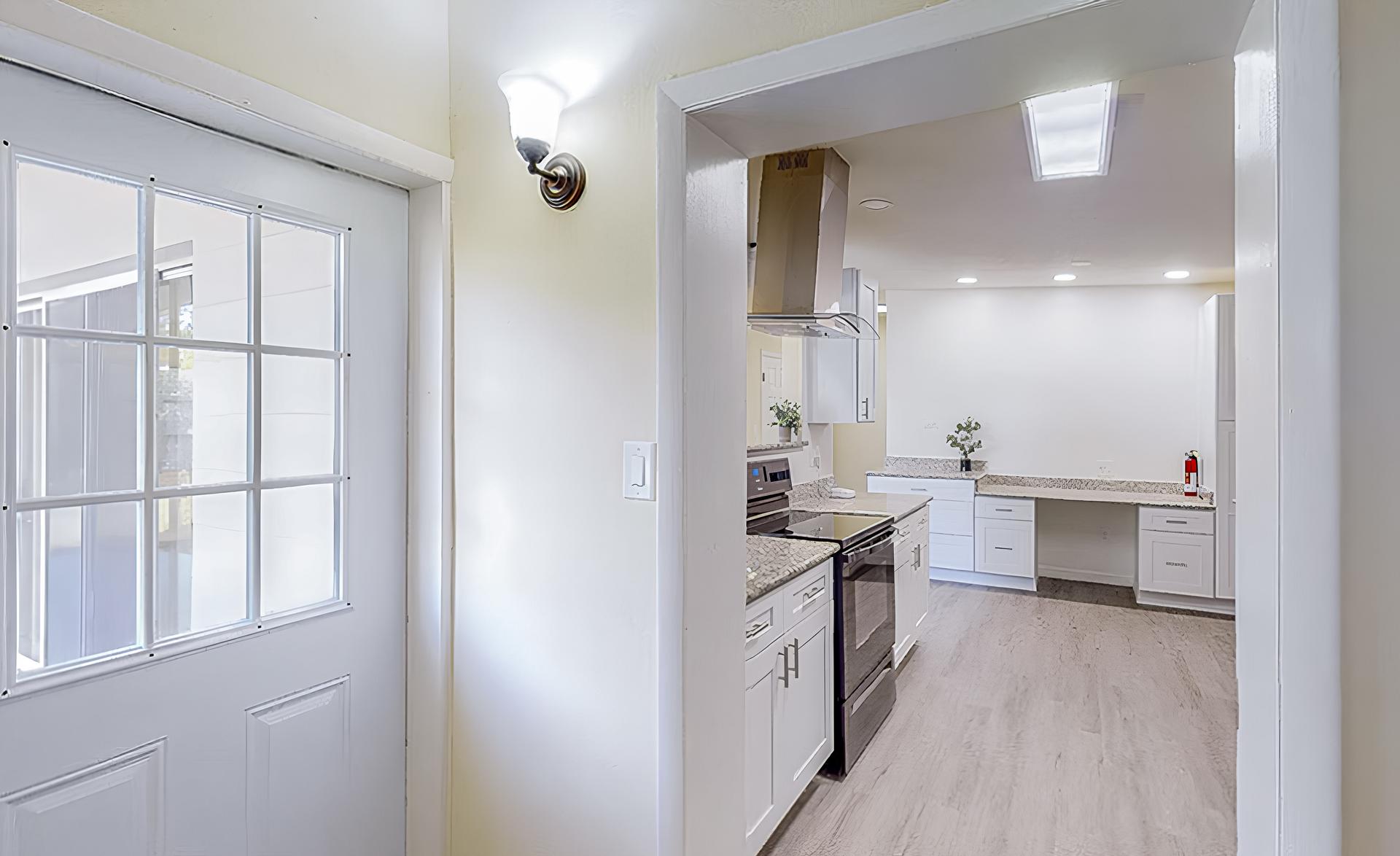 Common spaces including the kitchen