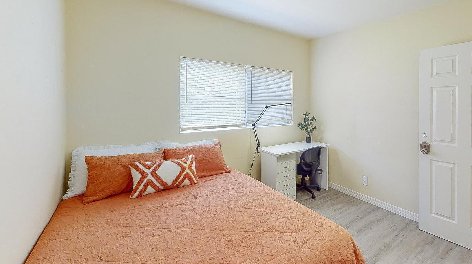 From the closet, window is to the back yard