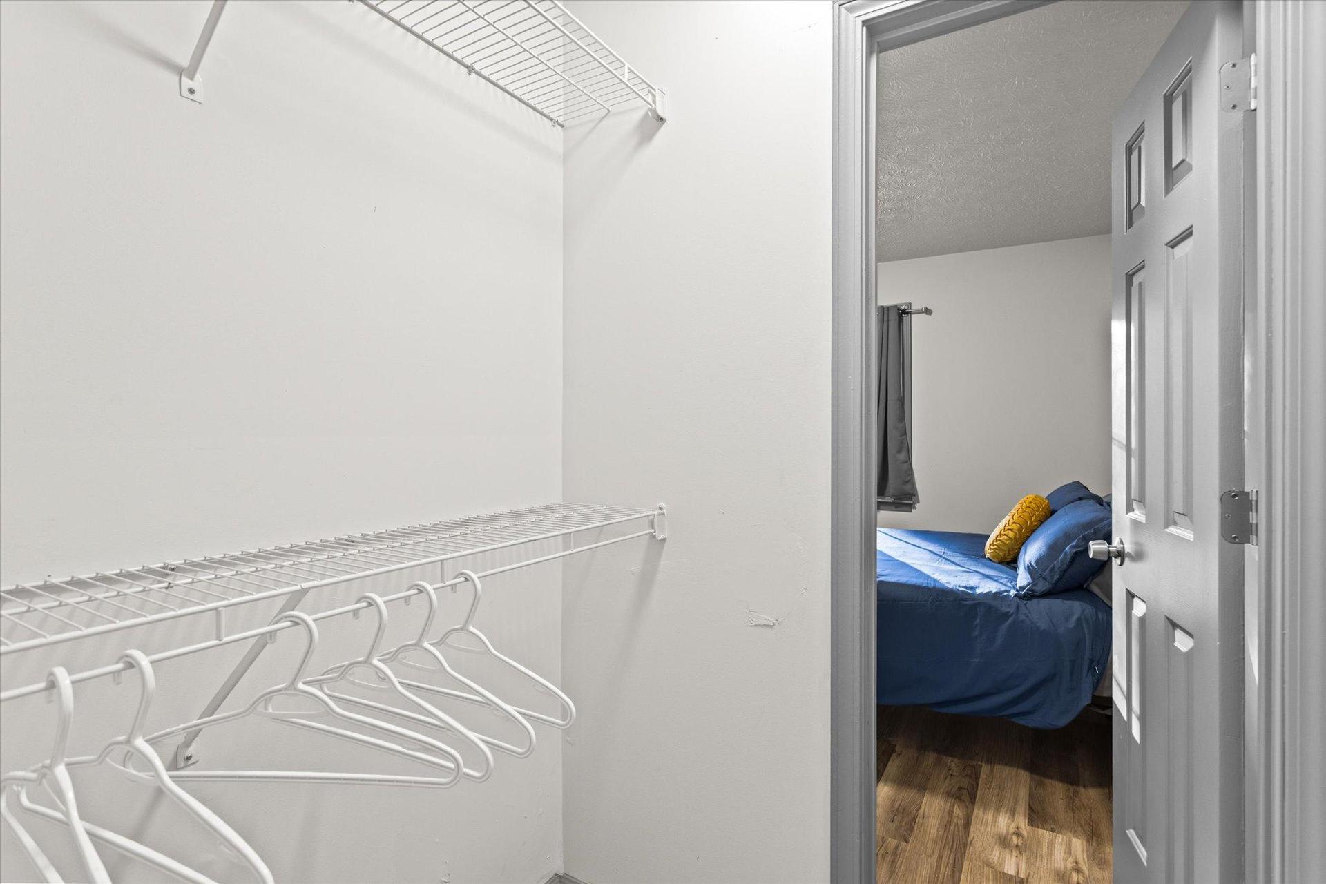 Bedroom #2 features a spacious walk-in closet.