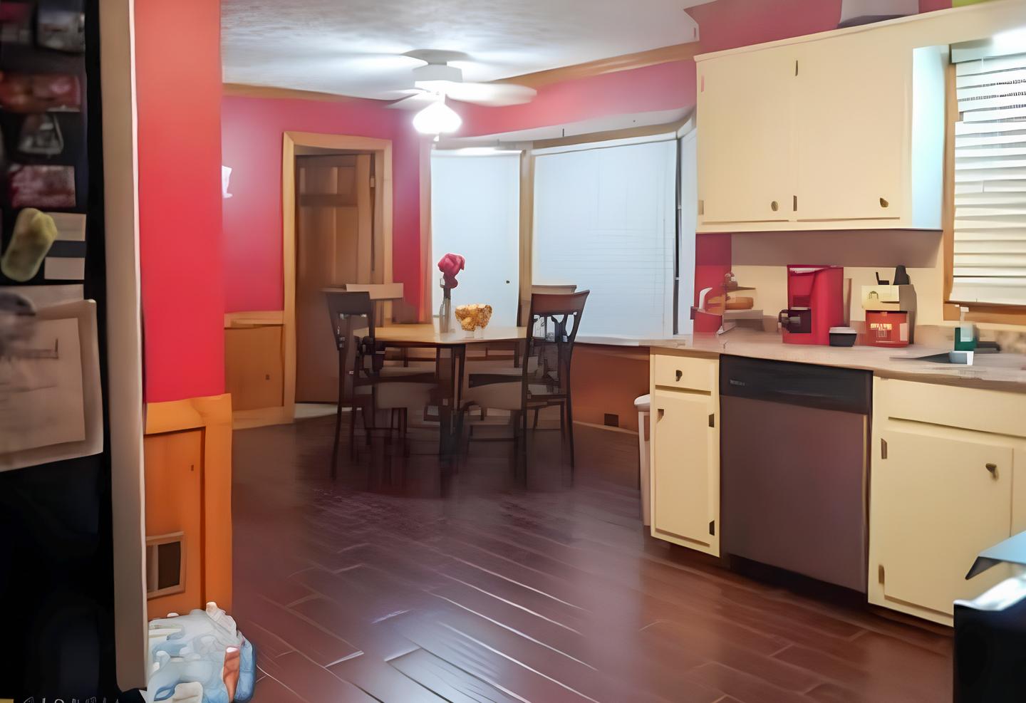 Common spaces including the kitchen