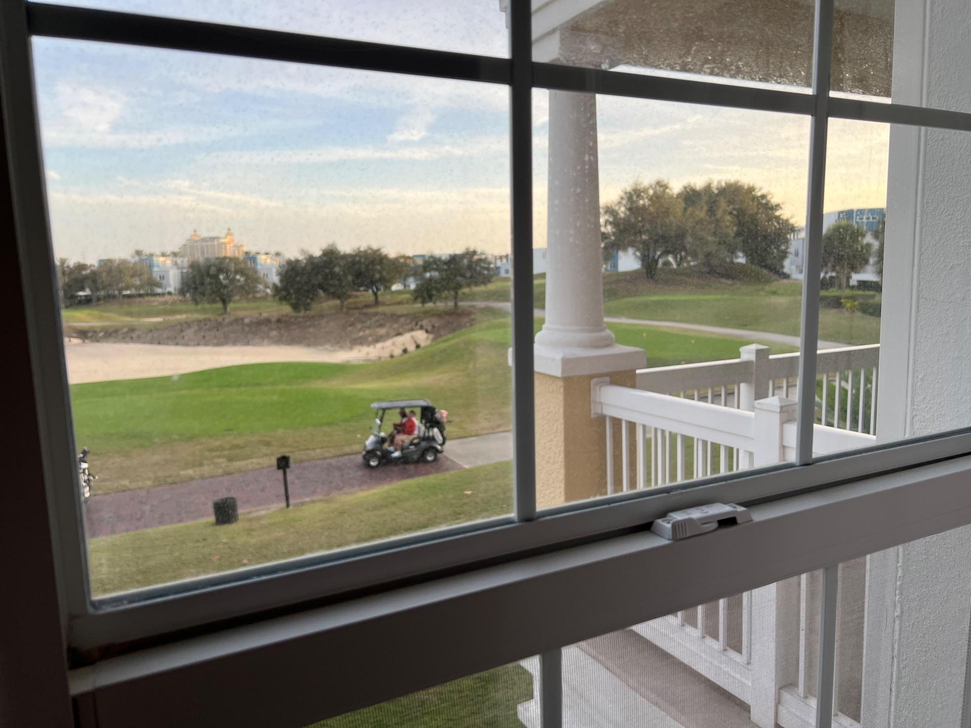 Master bedroom with golf course view