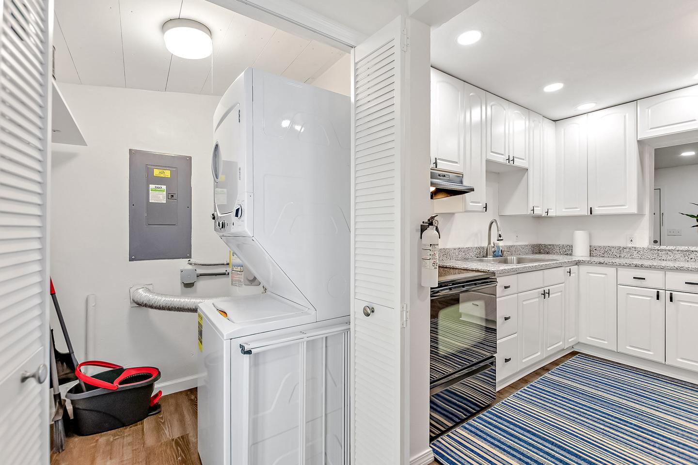 Common spaces including the kitchen