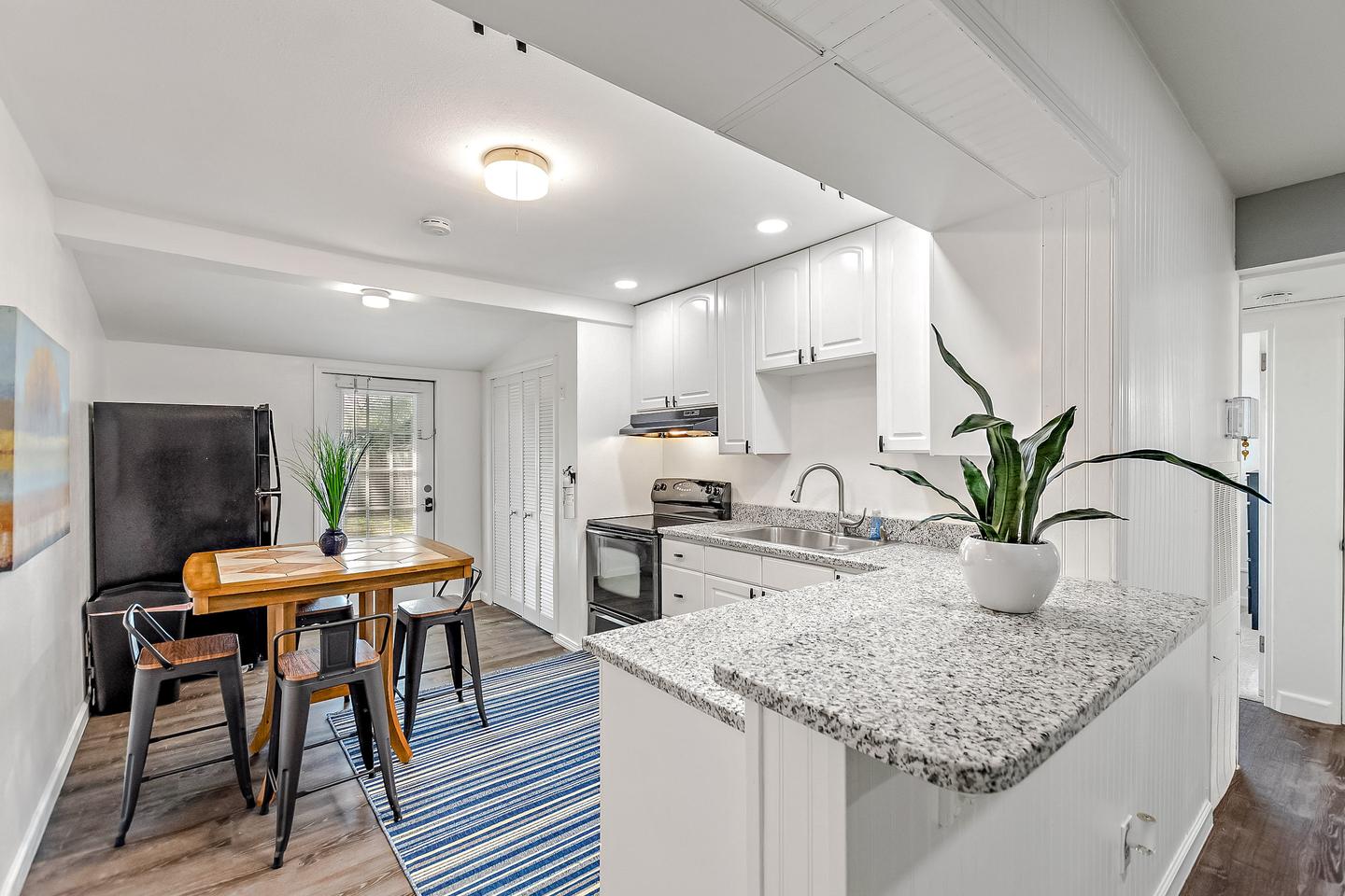 Common spaces including the kitchen