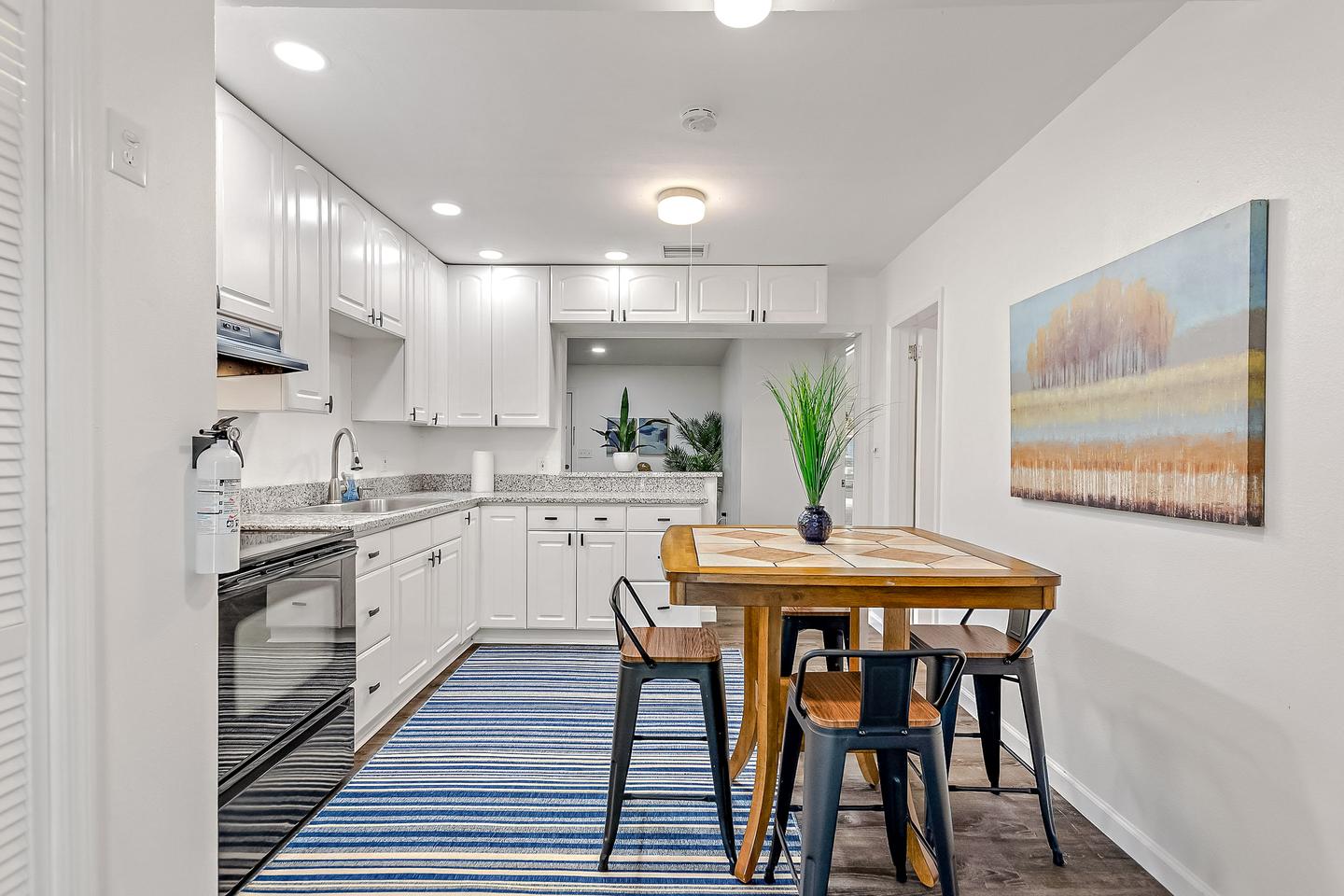 Common spaces including the kitchen