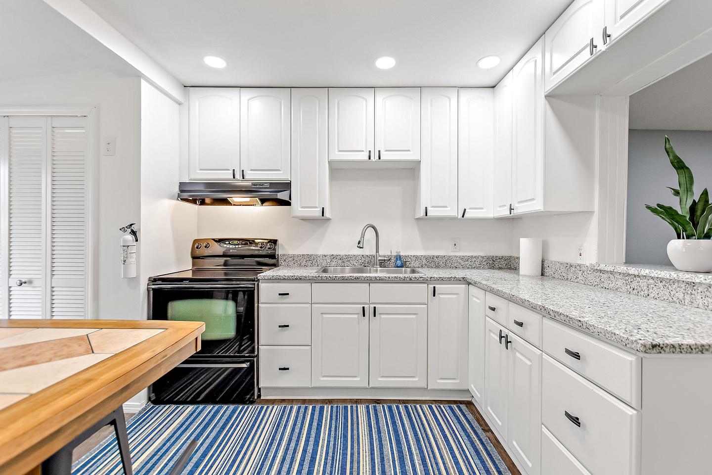 Common spaces including the kitchen