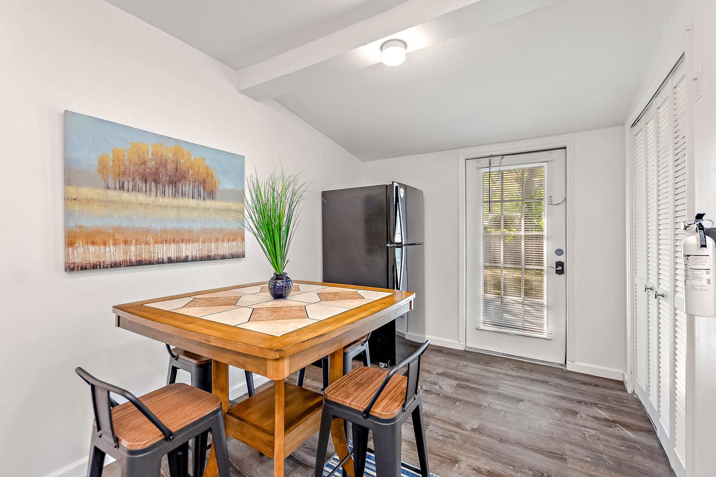Common spaces including the kitchen