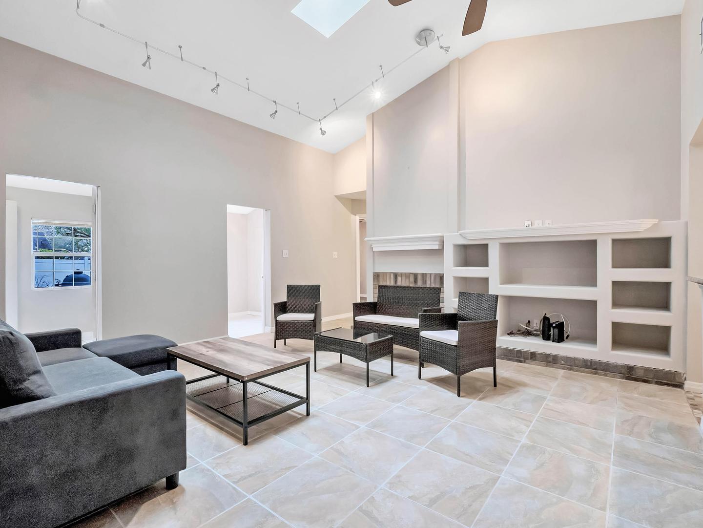 Common spaces including the kitchen