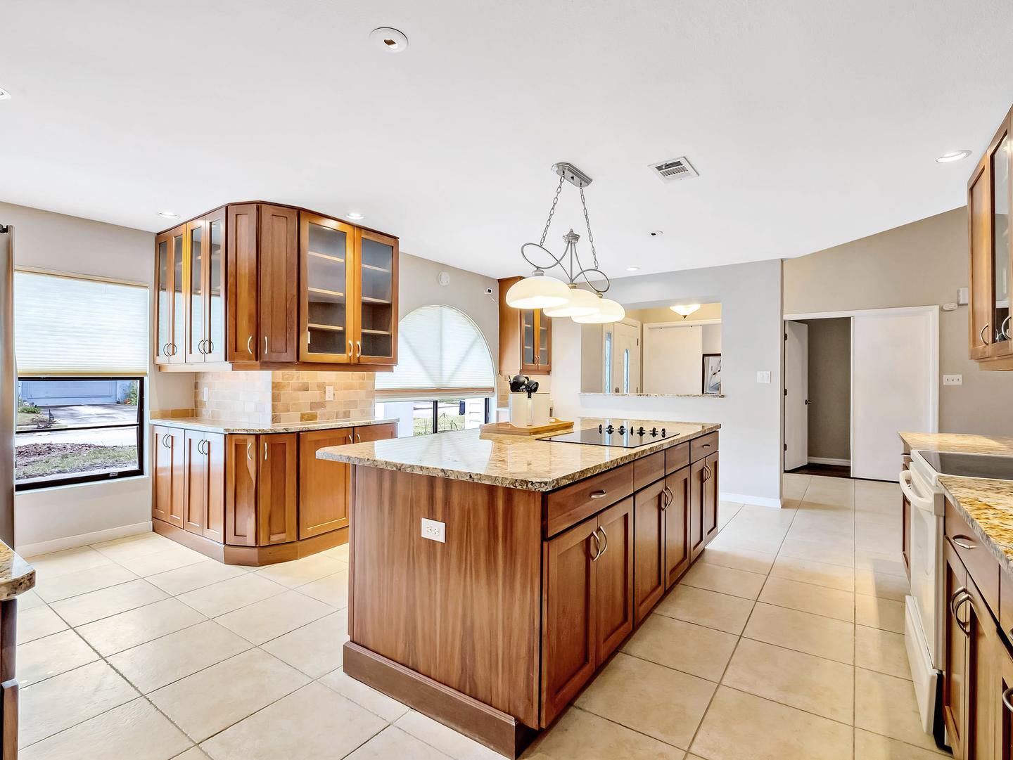 Common spaces including the kitchen