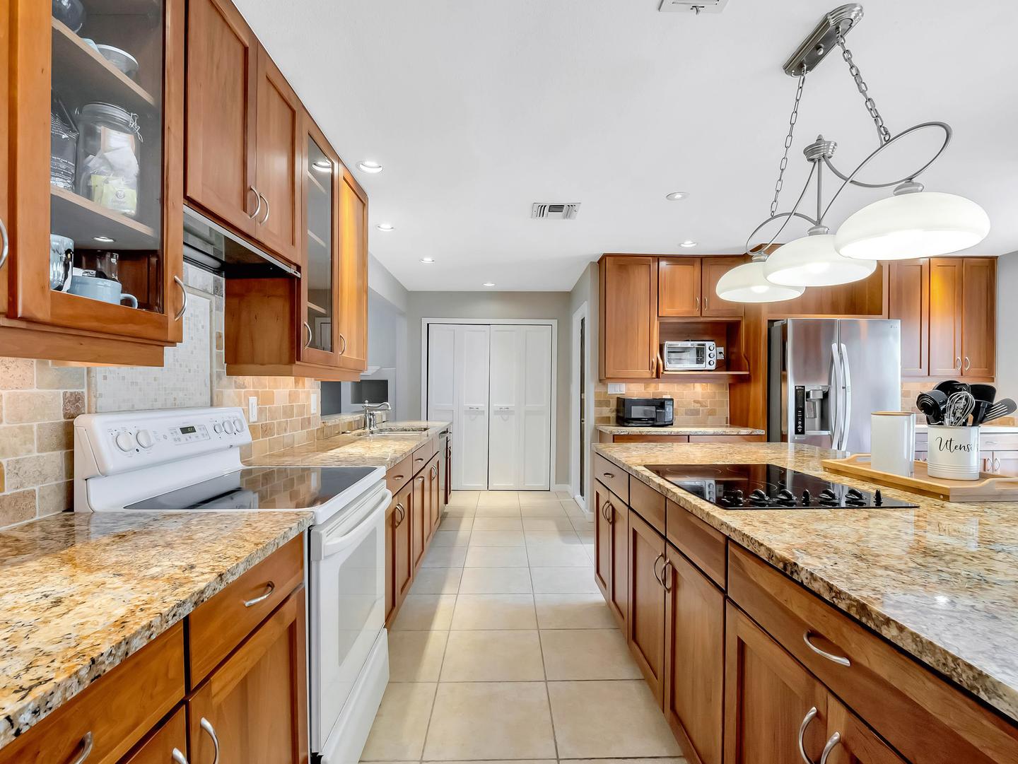 Common spaces including the kitchen