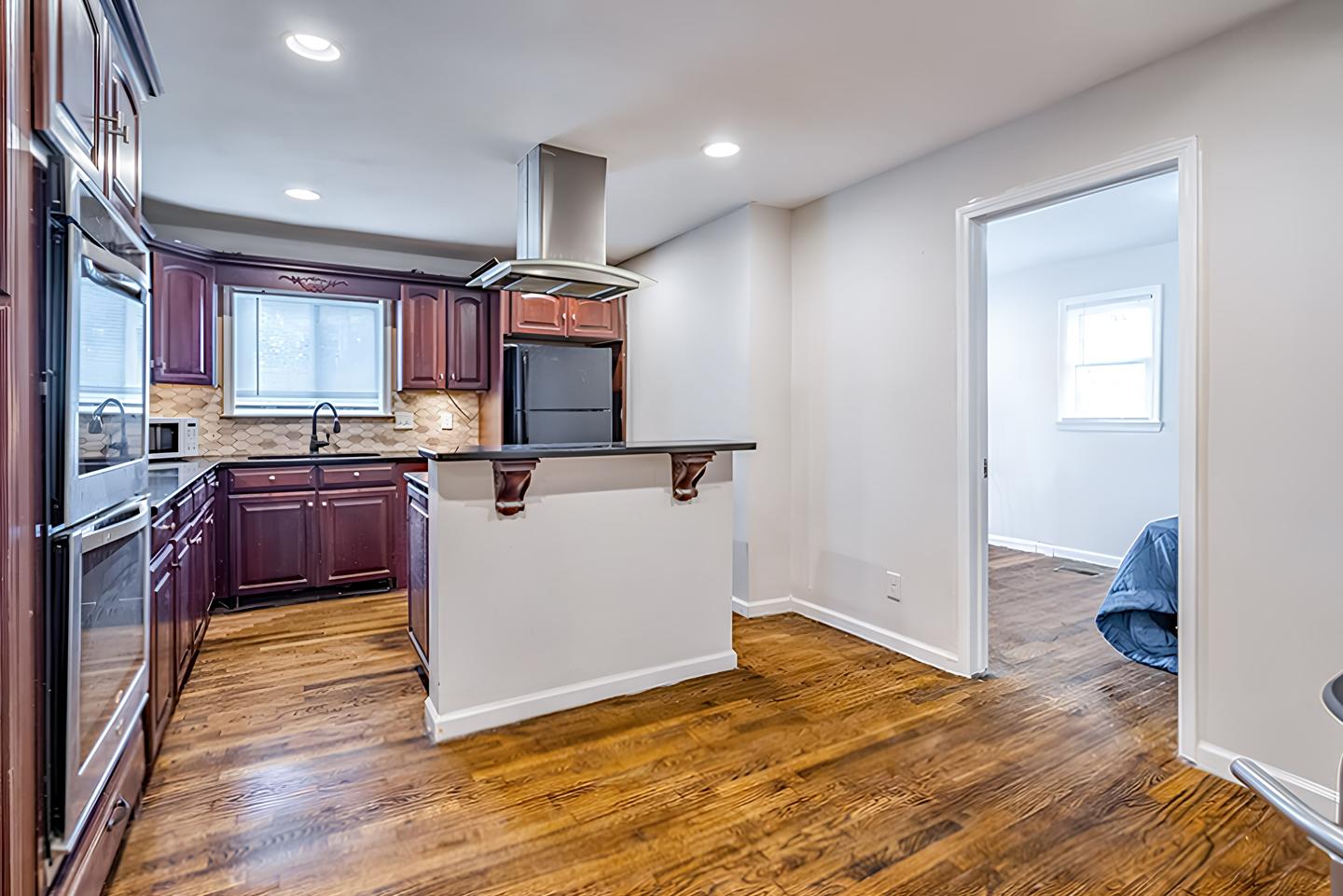 Common spaces including the kitchen