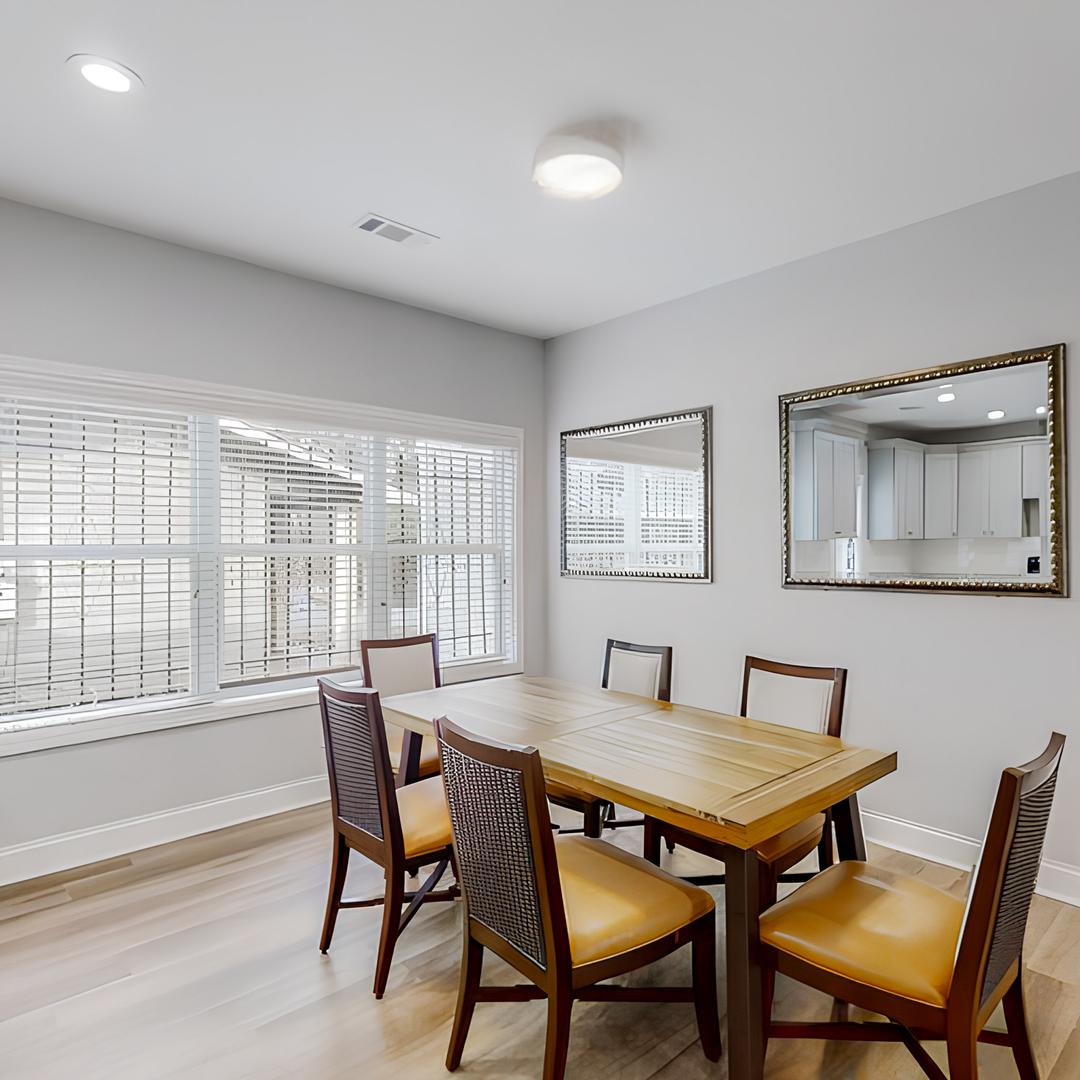 Common spaces including the kitchen