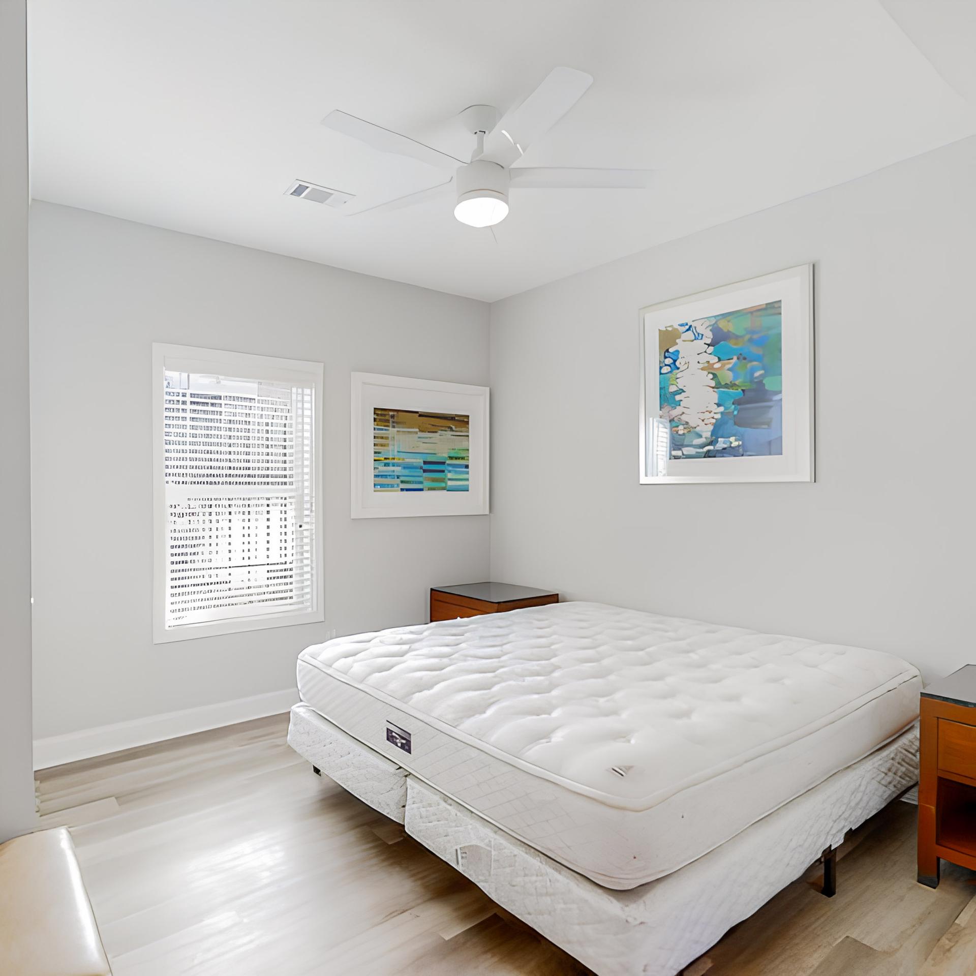 bedroom, detected:bed, ceiling fan