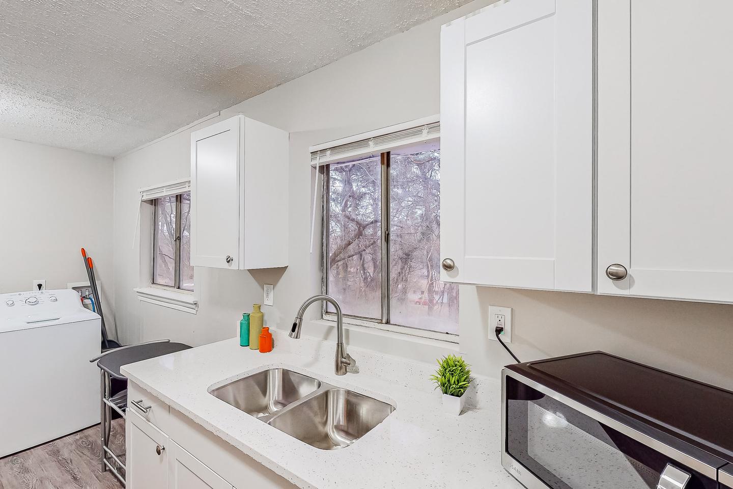 Common spaces including the kitchen