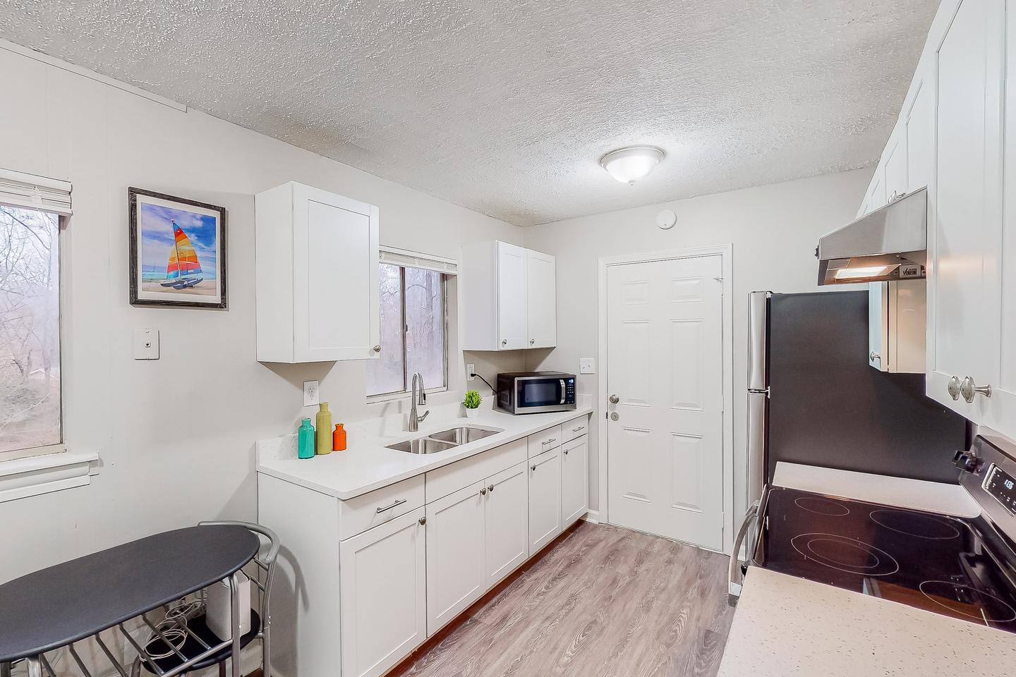 Common spaces including the kitchen