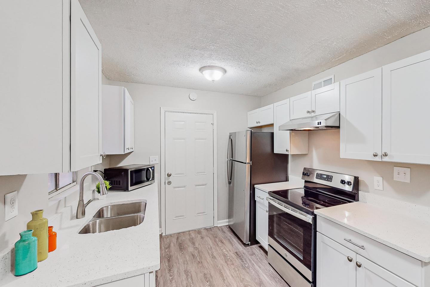 Common spaces including the kitchen