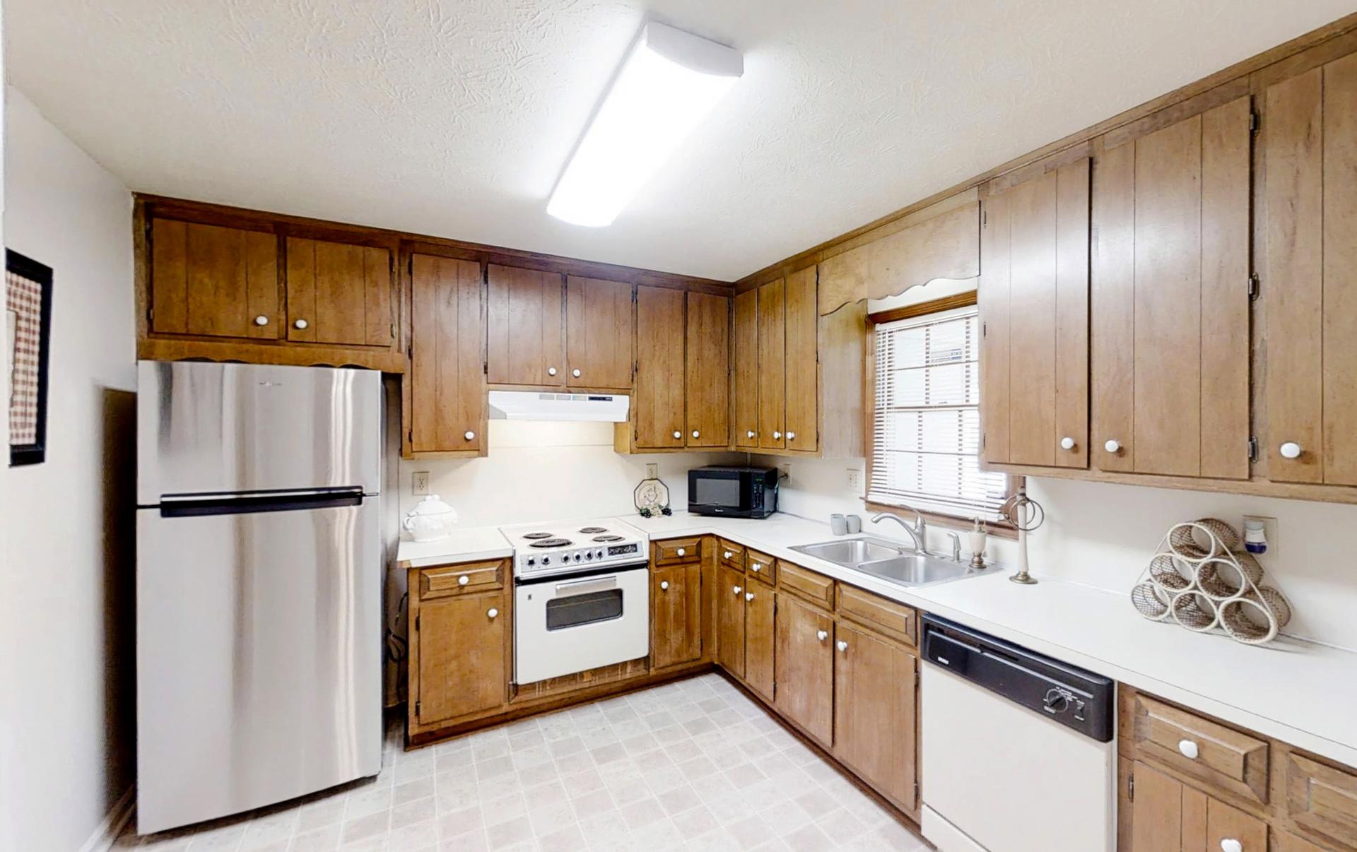 Common spaces including the kitchen