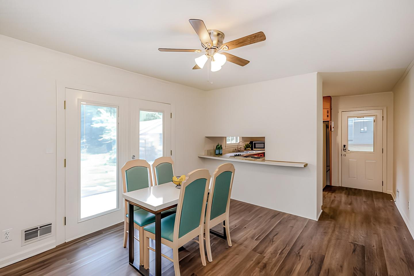 Common spaces including the kitchen