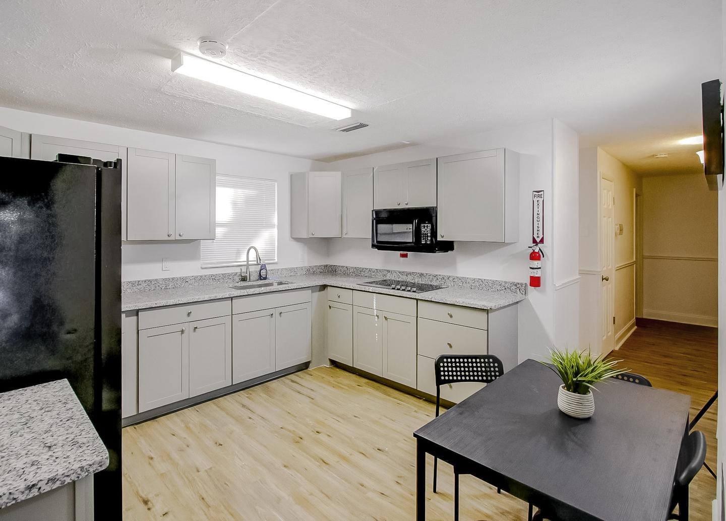 Common spaces including the kitchen