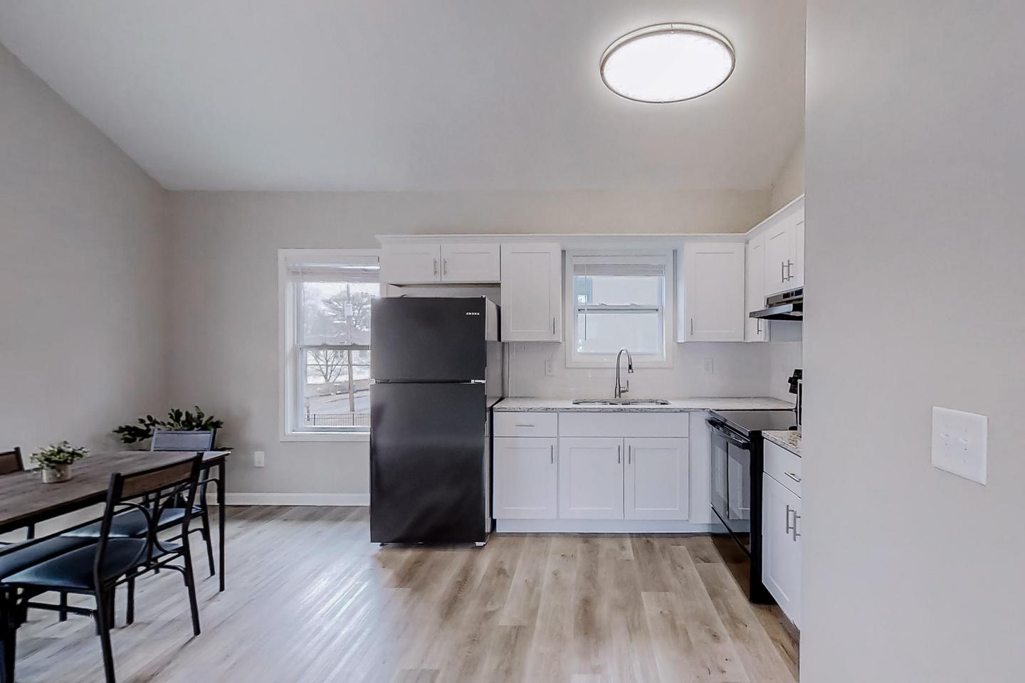 Common spaces including the kitchen