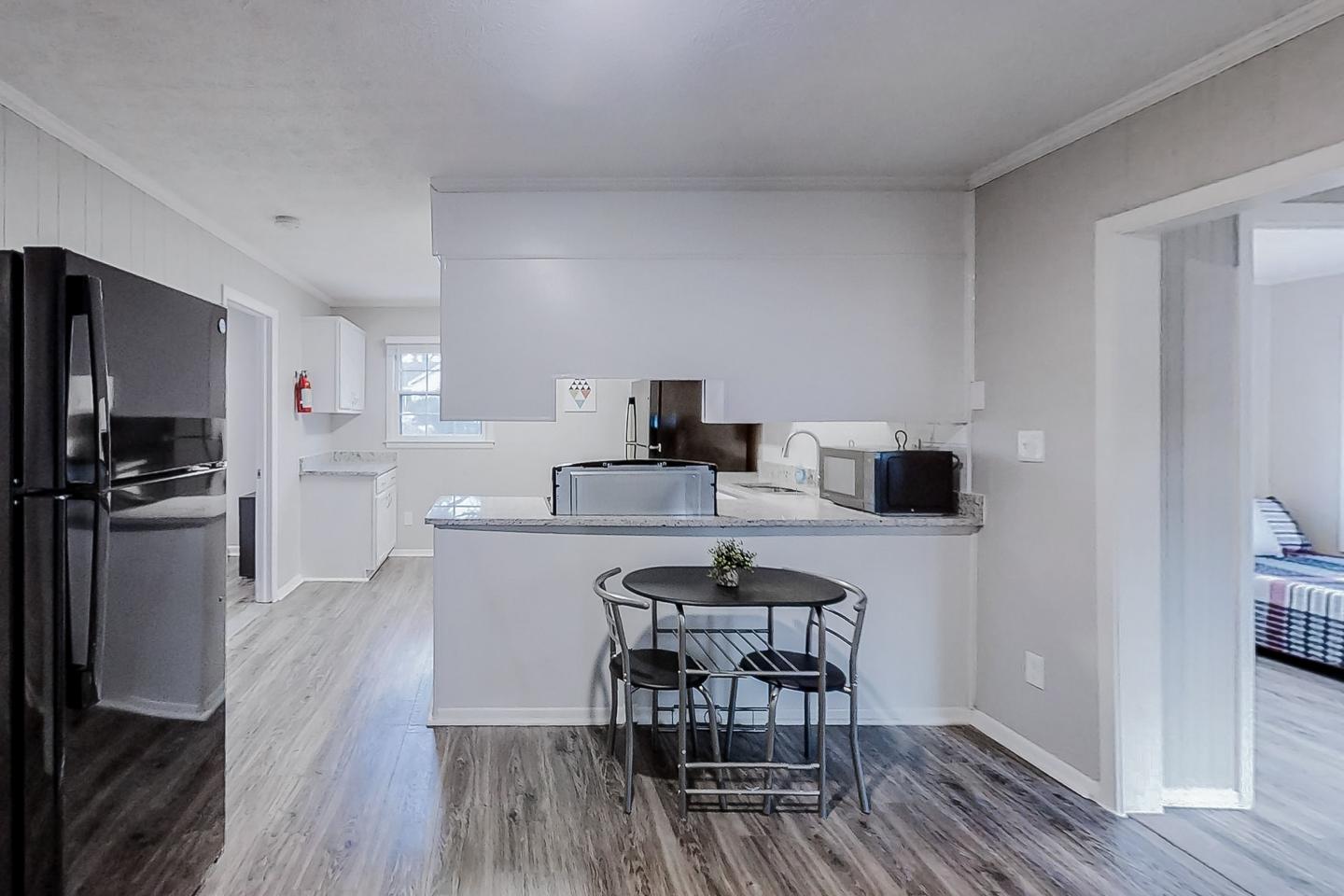 Common spaces including the kitchen
