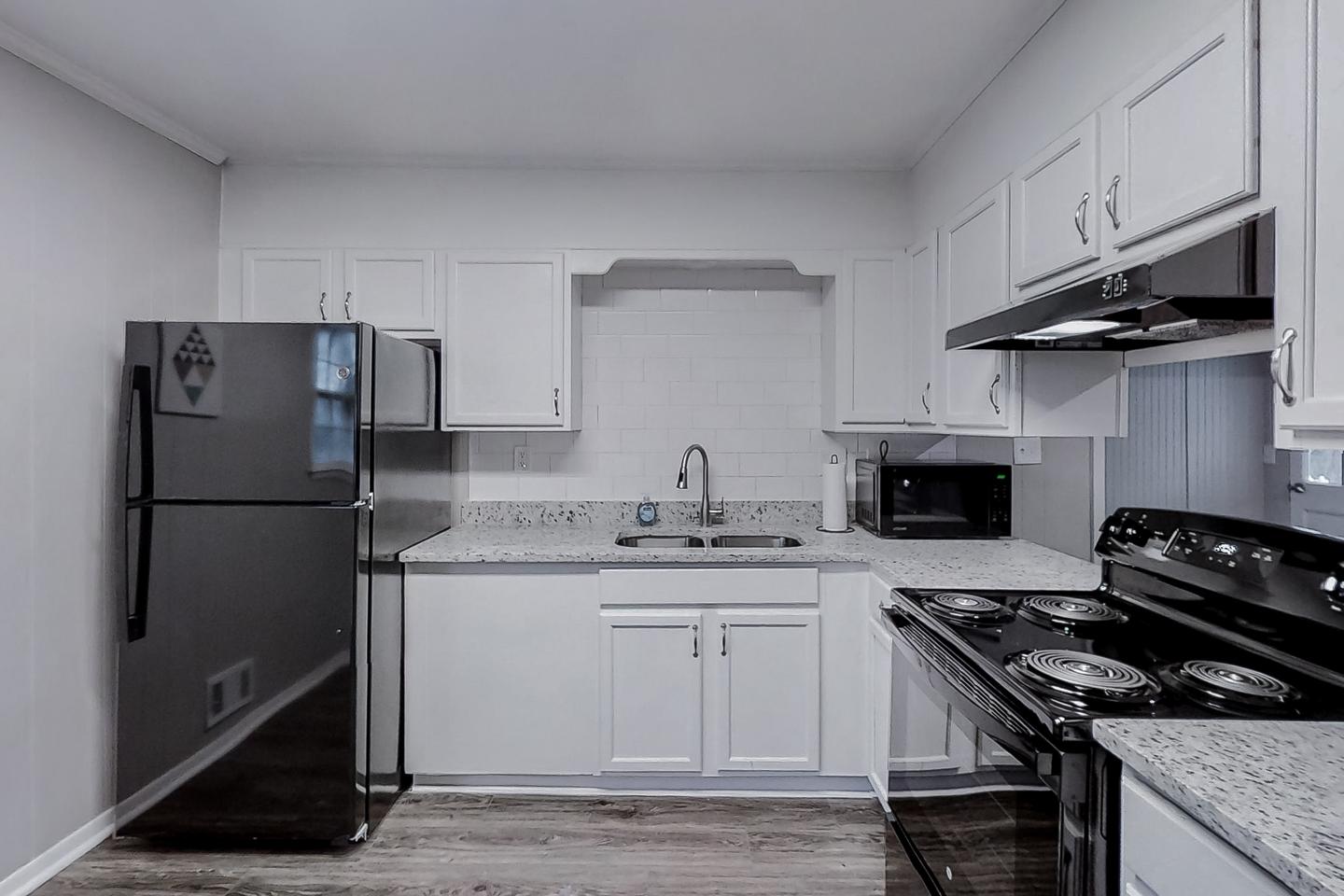 Common spaces including the kitchen
